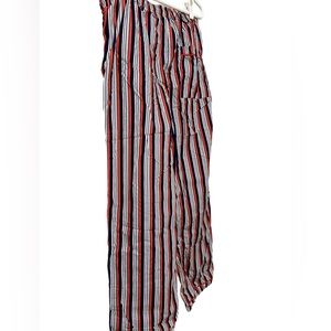 Psycho Bunny Men’s striped pajama, size M, 100% cotton, adjustable waist